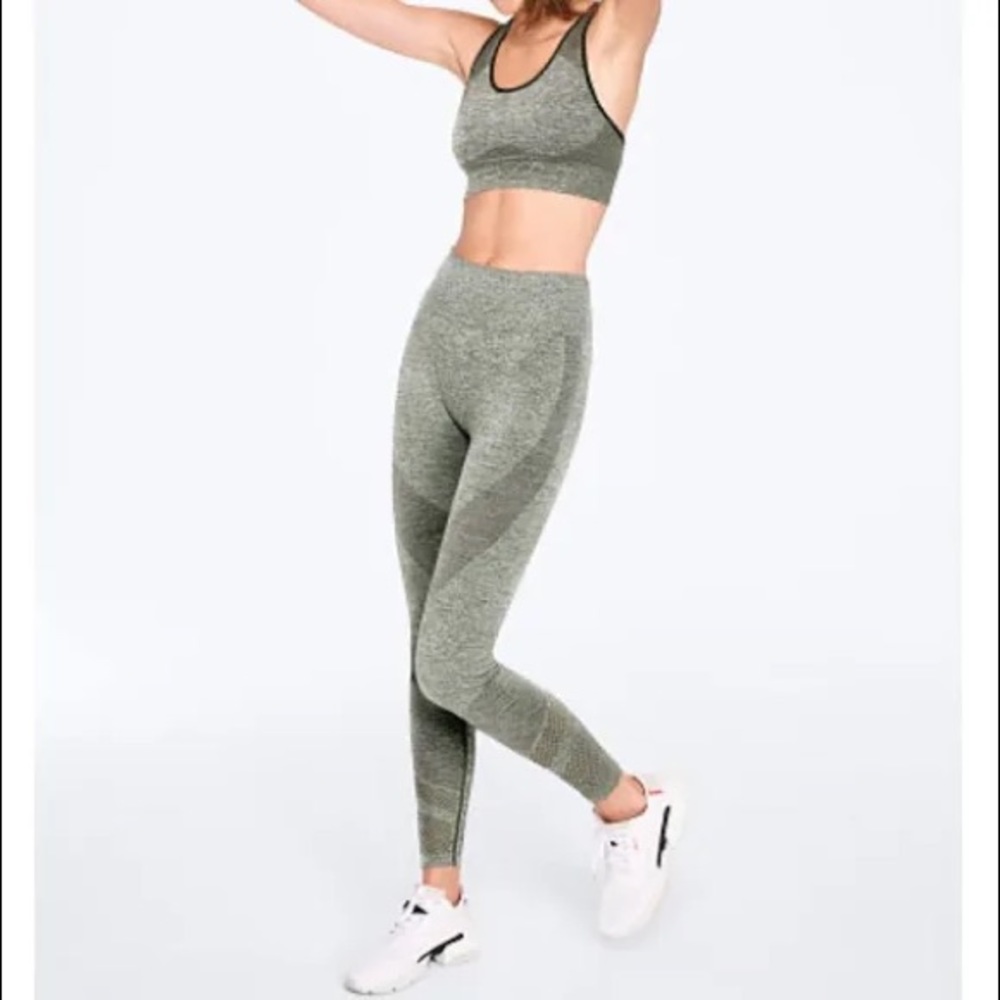 PINK Seamless Full Length Green Leggings
